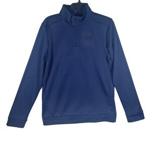 Under Armour Boys 1/4 Zip Fleece Pullover UA Blue Sweatshirt YXL Long Sleeve NEW